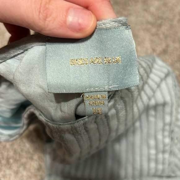 SKIES ARE BLUE RUFFLED SLEEVE BABYDOLL BLOUSE SIZE XS can fit up to medium - Picture 3 of 6